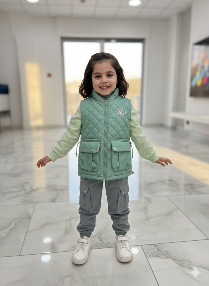 Gilet Enfant Matelassé Sans Manches – Style Moderne & Confort Quotidien